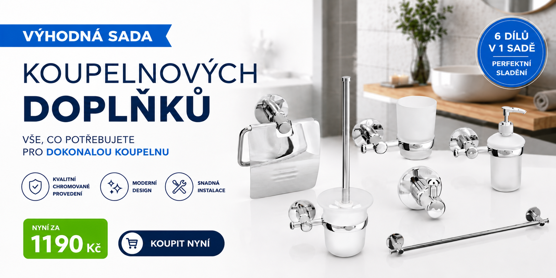Sada koupelnových doplňků